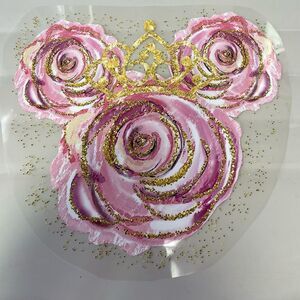 Disneyana Princess rose mouse HTV iron on￼ heat transfer￼​